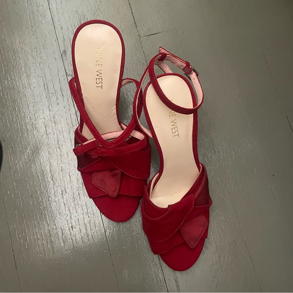 Nine West josseo heels red Red sexy heels size 7.5